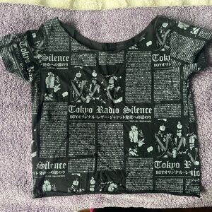 BRANDY MELVILLE Robyn Newspaper Print Top
